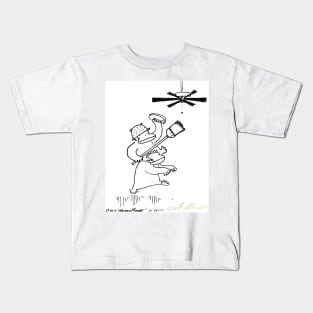 Quixotic Apes Tilt at Ceiling Fan Kids T-Shirt